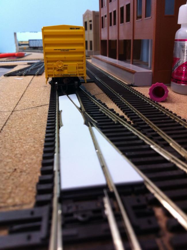 JL&T Railroad Blog Building a Grade Crossing using styrene sheet